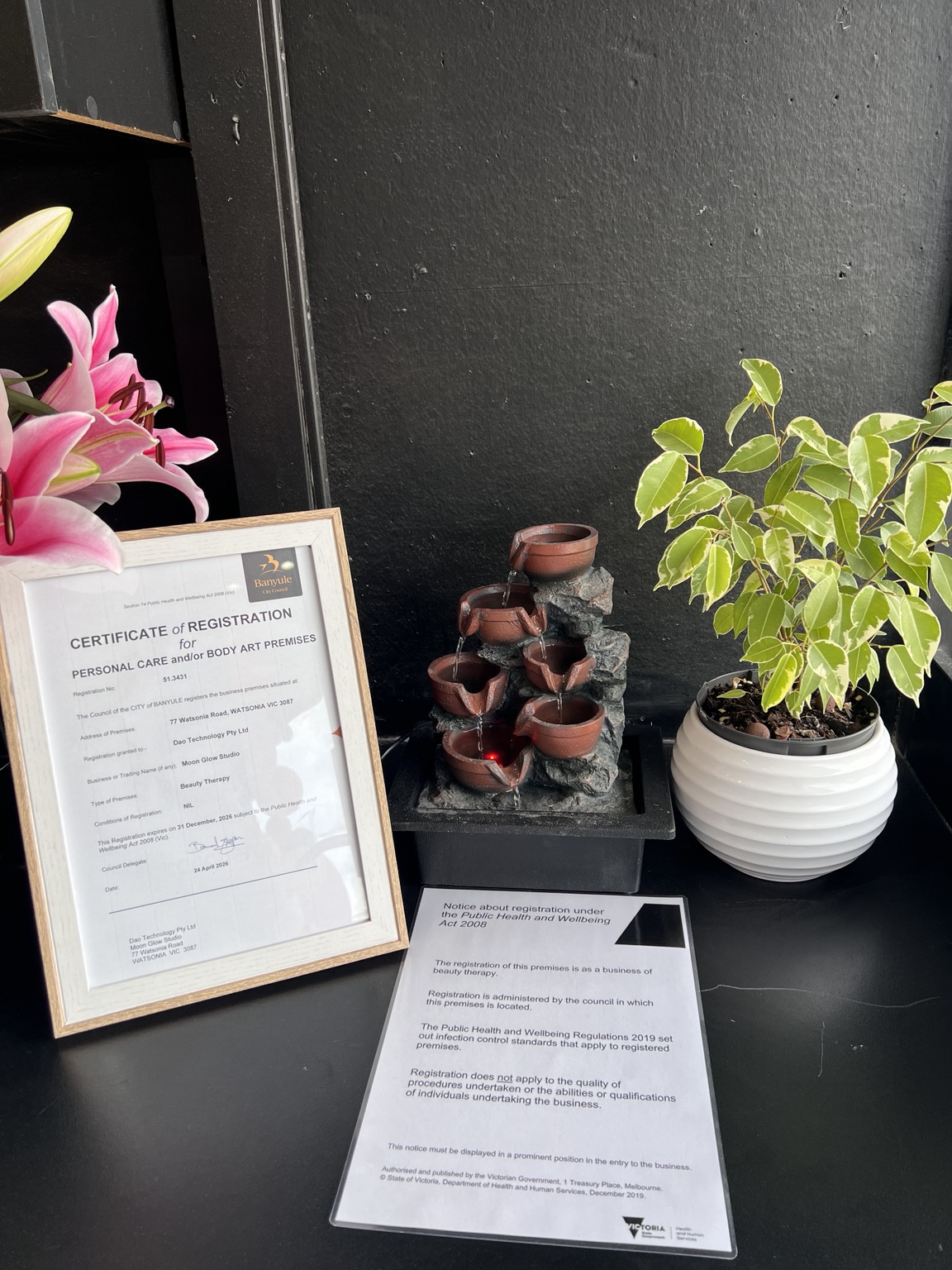 Council registration certificate